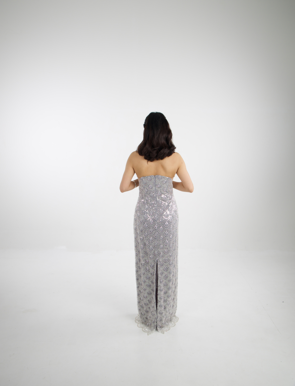 Abendkleid Sororr silberg – Bild 3
