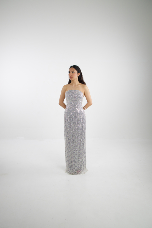 Abendkleid Sororr silberg